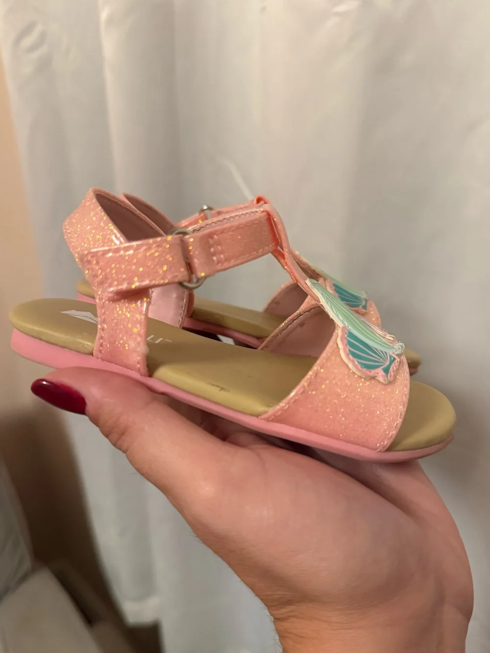 Girls' Pink Mermaid-Accent Sandals